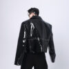 Bright PU Leather Jacket For Men - Image 3