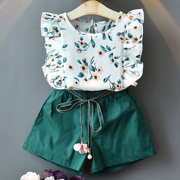Kids Girls Clothes For Baby Girl Kids T-Shirt Shorts Suit - Image 8