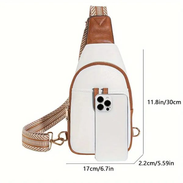 Sling Bag For Women Crossbody Fanny Packs For Women Leather Sling Chest Bag With Adjustable Strap Beige Brown - Image 7