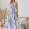 Bohemian Halter Maxi Dress - Women's Summer Sleeveless Flowy Beach Dress - Image 6