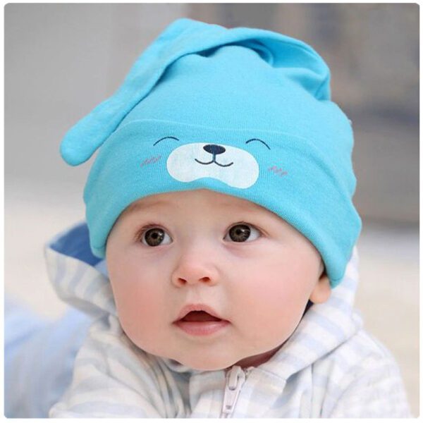 Baby Soft Cotton Sleeping Cap New Children's Hat Cartoon Bear - Image 5