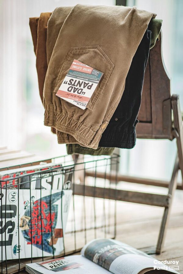 Maden Vintage Brown Corduroy Pants Men Solid Harajuku Straight  Pant Cargo Retro Casual Streetwear Trouser Safari  Bottoms - Image 2