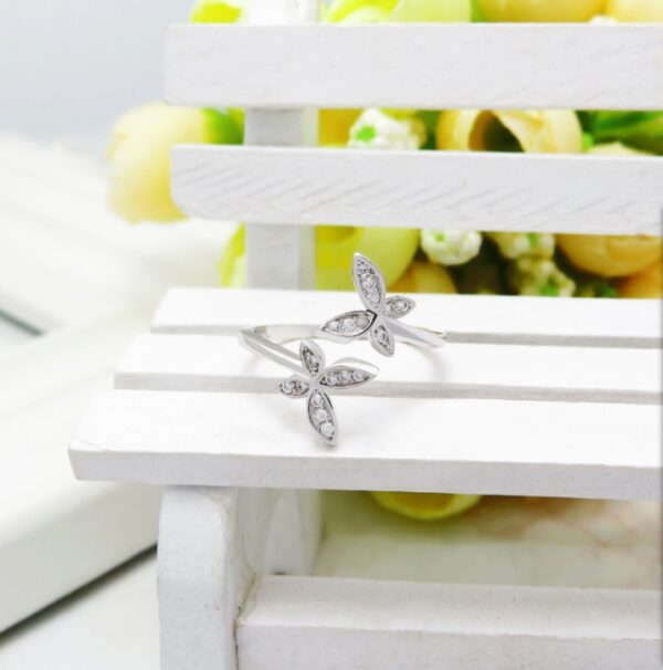 Sterling Silver Adjustable Butterfly Ring - Image 3
