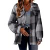 Women's Fashion Jacket Button Plush Coat - Image 5