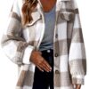Women's Fashion Jacket Button Plush Coat - Image 2
