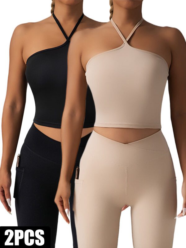 2 Pieces Sports Bra Athletic Running Sports Bra - Image 2