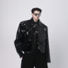 Bright PU Leather Jacket For Men - Image 4