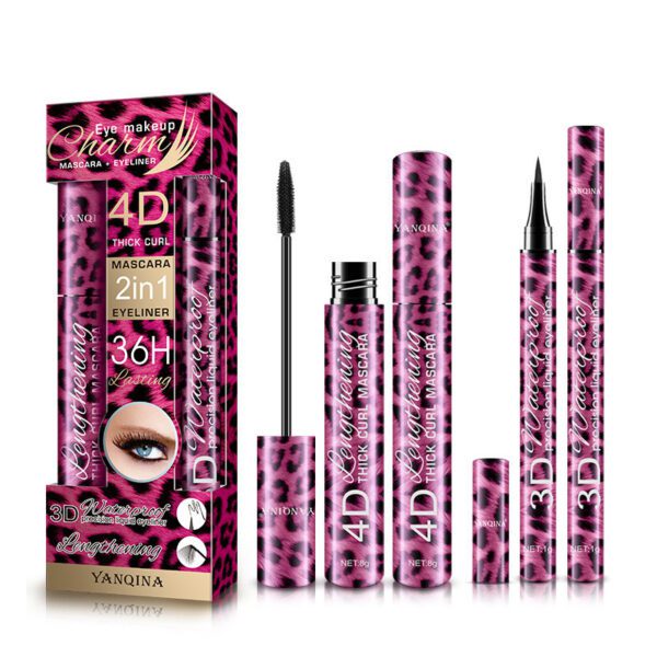 Makeup Red Leopard Eyeliner and Mascara Set - Image 4