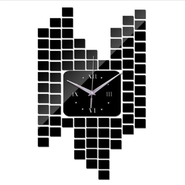 Mosaic Wall Sticker Clock Wall Decoration Digital Wall Clock Clock - Image 7
