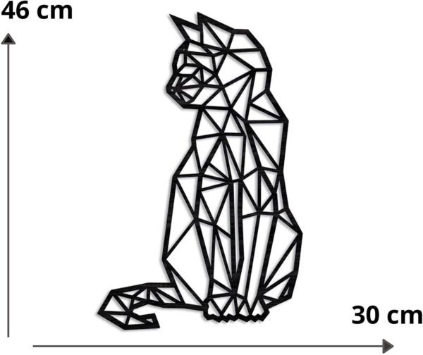 Carved Metal Wall Art Cat Interior Home Decor Crafts - Image 5