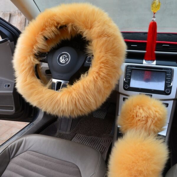 Three-piece wool steering wheel cover - Image 7