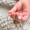 Luxe 14K Gold-Plated Pearl Bangle Bracelet -  Radiant And Timeless Elegance - Image 4