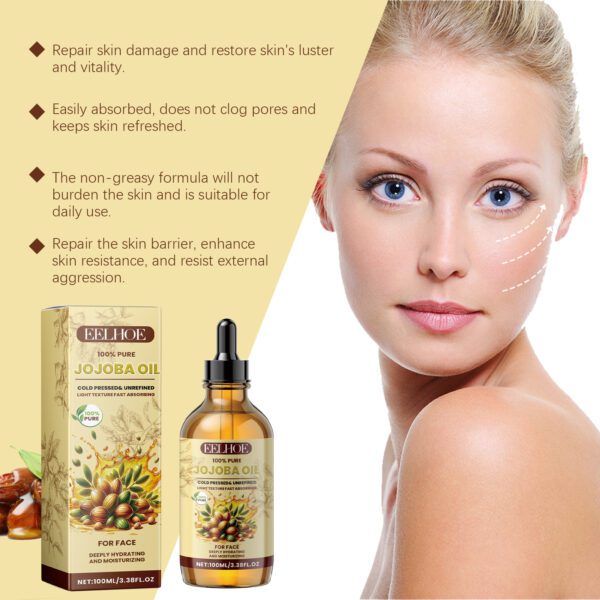 Eelhoe Jojoba Face Essential Oil, Facial Moisturizing, Moisturizing, Brightening And Firming Care Jojoba Essential Oil - Image 2